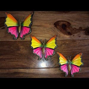 Handmade Vintage Clay Butterfly Decor from Mexico